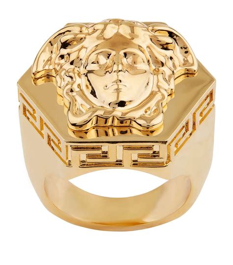 versace medusa head ring.